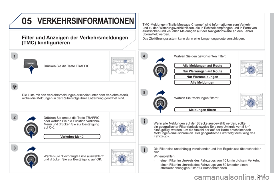 PEUGEOT 3008 2013.5.  Betriebsanleitungen (in German) 273
05
TRAFFIC
2ABC3DEF5JKL4GHI6MNO8TUV7PQRS9WXYZ0*#
1RADIO MEDIANAV TRAFFIC
SETUPADDR
BOOK
2ABC3DEF5JKL4GHI6MNO8TUV7PQRS9WXYZ0*#
1RADIO MEDIANAV TRAFFIC
SETUPADDR
BOOK
2ABC3DEF5JKL4GHI6MNO8TUV7PQRS9W