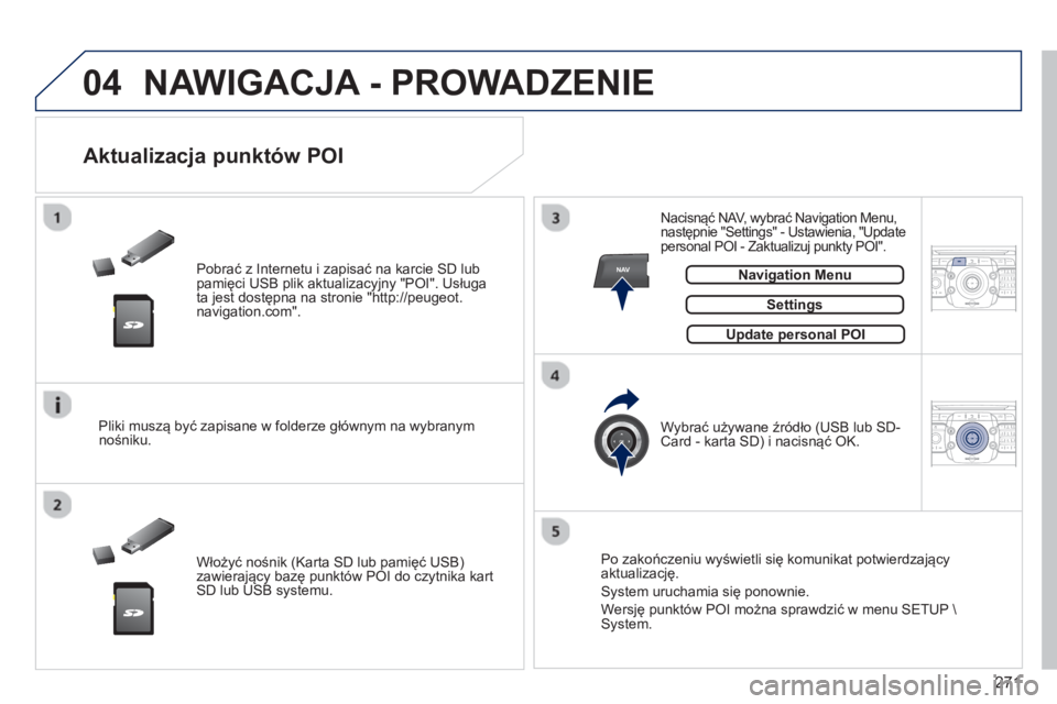 PEUGEOT 3008 2013.5. Instrukcja obsługi (in Polish) 271
04
NAV2ABC3DEF5JKL4GHI6MNO8TUV7PQRS9WXYZ0*#
1RADIO MEDIANAV TRAFFIC
SETUPADDR
BOOK
2ABC3DEF5JKL4GHI6MNO8TUV7PQRS9WXYZ0*#
1RADIO MEDIANAV TRAFFIC
SETUPADDR
BOOK
NAWIGACJA - PROWADZENIE
Pobra PEUGEOT 3008 2013.5. Instrukcja obsługi (in Polish) 271
04
NAV2ABC3DEF5JKL4GHI6MNO8TUV7PQRS9WXYZ0*#
1RADIO MEDIANAV TRAFFIC
SETUPADDR
BOOK
2ABC3DEF5JKL4GHI6MNO8TUV7PQRS9WXYZ0*#
1RADIO MEDIANAV TRAFFIC
SETUPADDR
BOOK
NAWIGACJA - PROWADZENIE
Pobra