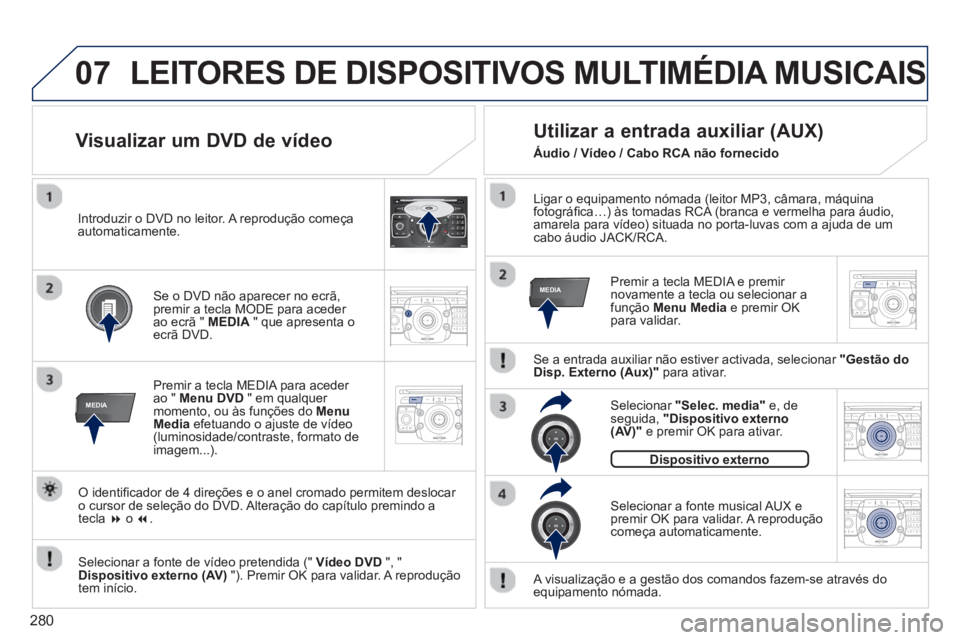 PEUGEOT 3008 2013.5. Manual de utilização (in Portuguese) 280
07
MEDIA
2ABC3DEF5JKL4GHI6MNO8TUV7PQRS9WXYZ0*#
1RADIO MEDIANAV ESC TRAFFIC
SETUPADDR
BOOK
MEDIA
2ABC3DEF5JKL4GHI6MNO8TUV7PQRS9WXYZ0*#
1RADIO MEDIANAV TRAFFIC
SETUPADDR
BOOK
2ABC3DEF5JKL4GHI6MNO8TU PEUGEOT 3008 2013.5. Manual de utilização (in Portuguese) 280
07
MEDIA
2ABC3DEF5JKL4GHI6MNO8TUV7PQRS9WXYZ0*#
1RADIO MEDIANAV ESC TRAFFIC
SETUPADDR
BOOK
MEDIA
2ABC3DEF5JKL4GHI6MNO8TUV7PQRS9WXYZ0*#
1RADIO MEDIANAV TRAFFIC
SETUPADDR
BOOK
2ABC3DEF5JKL4GHI6MNO8TU