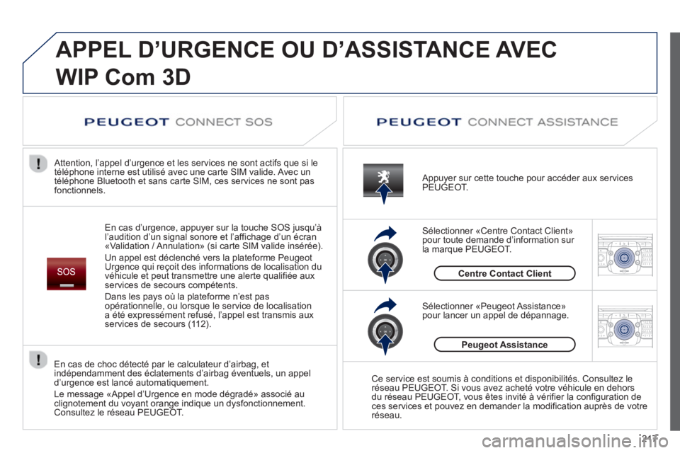 PEUGEOT 3008 2013  Manuel du propriétaire (in French) 217
2ABC3DEF5JKL4GHI6MNO8TUV7PQRS9WXYZ0*#
1RADIO MEDIANAV TRAFFIC
SETUPADDR
BOOK
2ABC3DEF5JKL4GHI6MNO8TUV7PQRS9WXYZ0*#
1RADIO MEDIANAV TRAFFIC
SETUPADDR
BOOK
  APPEL D’URGENCE OU D’ASSISTANCE AVEC