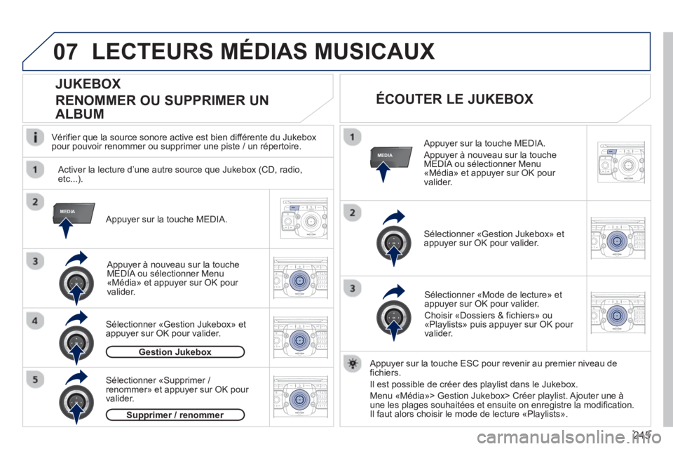 PEUGEOT 3008 2013  Manuel du propriétaire (in French) 245
07
MEDIA
MEDIA
2ABC3DEF5JKL4GHI6MNO8TUV7PQRS9WXYZ0*#
1RADIO MEDIANAV TRAFFIC
SETUPADDR
BOOK
2ABC3DEF5JKL4GHI6MNO8TUV7PQRS9WXYZ0*#
1RADIO MEDIANAV TRAFFIC
SETUPADDR
BOOK
2ABC3DEF5JKL4GHI6MNO8TUV7PQ