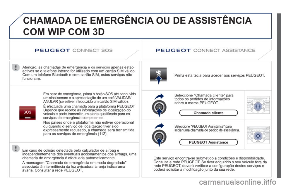 PEUGEOT 3008 2013 Manual de utilização (in Portuguese) 217
2ABC3DEF5JKL4GHI6MNO8TUV7PQRS9WXYZ0*#
1RADIO MEDIANAV TRAFFIC
SETUPADDR
BOOK
2ABC3DEF5JKL4GHI6MNO8TUV7PQRS9WXYZ0*#
1RADIO MEDIANAV TRAFFIC
SETUPADDR
BOOK
CHAMADA DE EMERGÊNCIA OU DE ASSISTÊNCI PEUGEOT 3008 2013 Manual de utilização (in Portuguese) 217
2ABC3DEF5JKL4GHI6MNO8TUV7PQRS9WXYZ0*#
1RADIO MEDIANAV TRAFFIC
SETUPADDR
BOOK
2ABC3DEF5JKL4GHI6MNO8TUV7PQRS9WXYZ0*#
1RADIO MEDIANAV TRAFFIC
SETUPADDR
BOOK
CHAMADA DE EMERGÊNCIA OU DE ASSISTÊNCI