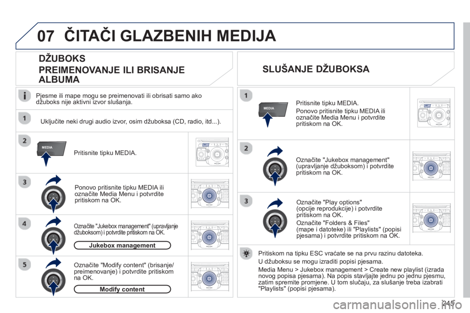 PEUGEOT 3008 2012.5 Upute Za Rukovanje (in Croatian) 245
07
MEDIA
MEDIA
2ABC3DEF5JKL4GHI6MNO8TUV7PQRS9WXYZ0*#
1RADIO MEDIANAV TRAFFIC
SETUPADDR
BOOK
2ABC3DEF5JKL4GHI6MNO8TUV7PQRS9WXYZ0*#
1RADIO MEDIANAV TRAFFIC
SETUPADDR
BOOK
2ABC3DEF5JKL4GHI6MNO8TUV7PQ PEUGEOT 3008 2012.5 Upute Za Rukovanje (in Croatian) 245
07
MEDIA
MEDIA
2ABC3DEF5JKL4GHI6MNO8TUV7PQRS9WXYZ0*#
1RADIO MEDIANAV TRAFFIC
SETUPADDR
BOOK
2ABC3DEF5JKL4GHI6MNO8TUV7PQRS9WXYZ0*#
1RADIO MEDIANAV TRAFFIC
SETUPADDR
BOOK
2ABC3DEF5JKL4GHI6MNO8TUV7PQ