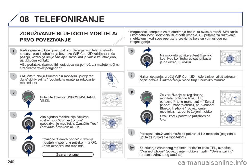 PEUGEOT 3008 2012 Upute Za Rukovanje (in Croatian) 246
08
1
4
5
3
2
2ABC3DEF5JKL4GHI6MNO8TUV7PQRS9WXYZ0*#
1RADIO MEDIANAV ESC TRAFFIC
SETUPADDR
BOOK
2ABC3DEF5JKL4GHI6MNO8TUV7PQRS9WXYZ0*#
1RADIO MEDIANAV ESC TRAFFIC
SETUPADDR
BOOK
2ABC3DEF5JKL4GHI6MNO8 PEUGEOT 3008 2012 Upute Za Rukovanje (in Croatian) 246
08
1
4
5
3
2
2ABC3DEF5JKL4GHI6MNO8TUV7PQRS9WXYZ0*#
1RADIO MEDIANAV ESC TRAFFIC
SETUPADDR
BOOK
2ABC3DEF5JKL4GHI6MNO8TUV7PQRS9WXYZ0*#
1RADIO MEDIANAV ESC TRAFFIC
SETUPADDR
BOOK
2ABC3DEF5JKL4GHI6MNO8