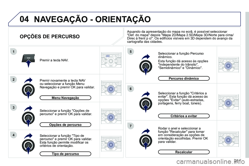 PEUGEOT 3008 2012  Manual de utilização (in Portuguese) 231
04
NAV
1
3
4
5
6
7
2
2ABC3DEF5JKL4GHI6MNO8TUV7PQRS9WXYZ0*#
1RADIO MEDIANAV ESC TRAFFIC
SETUPADDR
BOOK
2ABC3DEF5JKL4GHI6MNO8TUV7PQRS9WXYZ0*#
1RADIO MEDIANAV ESC TRAFFIC
SETUPADDR
BOOK
2ABC3DEF5JKL4
