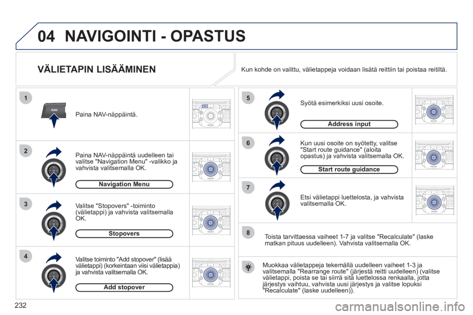 PEUGEOT 3008 2012 Omistajan Käsikirja (in Finnish) 232
04
NAV
1
3
4
5
6
7
2
8
2ABC3DEF5JKL4GHI6MNO8TUV7PQRS9WXYZ0*#
1RADIO MEDIANAV ESC TRAFFIC
SETUPADDR
BOOK
2ABC3DEF5JKL4GHI6MNO8TUV7PQRS9WXYZ0*#
1RADIO MEDIANAV ESC TRAFFIC
SETUPADDR
BOOK
2ABC3DEF5JK PEUGEOT 3008 2012 Omistajan Käsikirja (in Finnish) 232
04
NAV
1
3
4
5
6
7
2
8
2ABC3DEF5JKL4GHI6MNO8TUV7PQRS9WXYZ0*#
1RADIO MEDIANAV ESC TRAFFIC
SETUPADDR
BOOK
2ABC3DEF5JKL4GHI6MNO8TUV7PQRS9WXYZ0*#
1RADIO MEDIANAV ESC TRAFFIC
SETUPADDR
BOOK
2ABC3DEF5JK