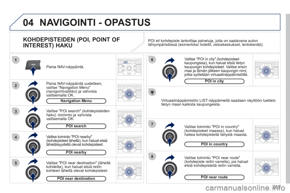 PEUGEOT 3008 2012 Omistajan Käsikirja (in Finnish) 233
04
NAV
3
4
6
7
8
2
5
2ABC3DEF5JKL4GHI6MNO8TUV7PQRS9WXYZ0*#
1RADIO MEDIANAV ESC TRAFFIC
SETUPADDR
BOOK
2ABC3DEF5JKL4GHI6MNO8TUV7PQRS9WXYZ0*#
1RADIO MEDIANAV ESC TRAFFIC
SETUPADDR
BOOK
2ABC3DEF5JKL4 PEUGEOT 3008 2012 Omistajan Käsikirja (in Finnish) 233
04
NAV
3
4
6
7
8
2
5
2ABC3DEF5JKL4GHI6MNO8TUV7PQRS9WXYZ0*#
1RADIO MEDIANAV ESC TRAFFIC
SETUPADDR
BOOK
2ABC3DEF5JKL4GHI6MNO8TUV7PQRS9WXYZ0*#
1RADIO MEDIANAV ESC TRAFFIC
SETUPADDR
BOOK
2ABC3DEF5JKL4