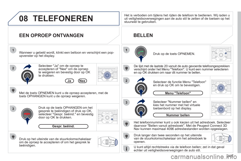 PEUGEOT 3008 2011.5 Instructieboekje (in Dutch) 249
08
2
3
1
3
22ABC3DEF5JKL4GHI6MNO8TUV7PQRS9WXYZ0*#
1RADIO MEDIANAV ESC TRAFFIC
SETUPADDR
BOOK
2ABC3DEF5JKL4GHI6MNO8TUV7PQRS9WXYZ0*#
1RADIO MEDIANAV ESC TRAFFIC
SETUPADDR
BOOK
2ABC3DEF5JKL4GHI6MNO8T PEUGEOT 3008 2011.5 Instructieboekje (in Dutch) 249
08
2
3
1
3
22ABC3DEF5JKL4GHI6MNO8TUV7PQRS9WXYZ0*#
1RADIO MEDIANAV ESC TRAFFIC
SETUPADDR
BOOK
2ABC3DEF5JKL4GHI6MNO8TUV7PQRS9WXYZ0*#
1RADIO MEDIANAV ESC TRAFFIC
SETUPADDR
BOOK
2ABC3DEF5JKL4GHI6MNO8T