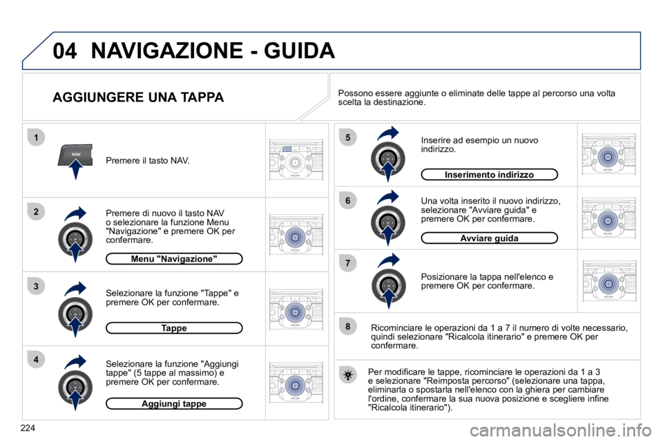 PEUGEOT 3008 2010.5  Manuale duso (in Italian) 224
04
2
ABC 3
DEF
5
JKL
4
GHI 6
MNO8
TUV
7
PQRS 9
WXYZ0
* #
1
RADIO MEDIA
NAVESC TRAFFIC
SETUP
ADDR 
BOOK
2
ABC 3
DEF
5
JKL
4
GHI 6
MNO8
TUV
7
PQRS 9
WXYZ0
* #
1
RADIO MEDIA
NAV ESC TRAFFIC
SETUP
ADD