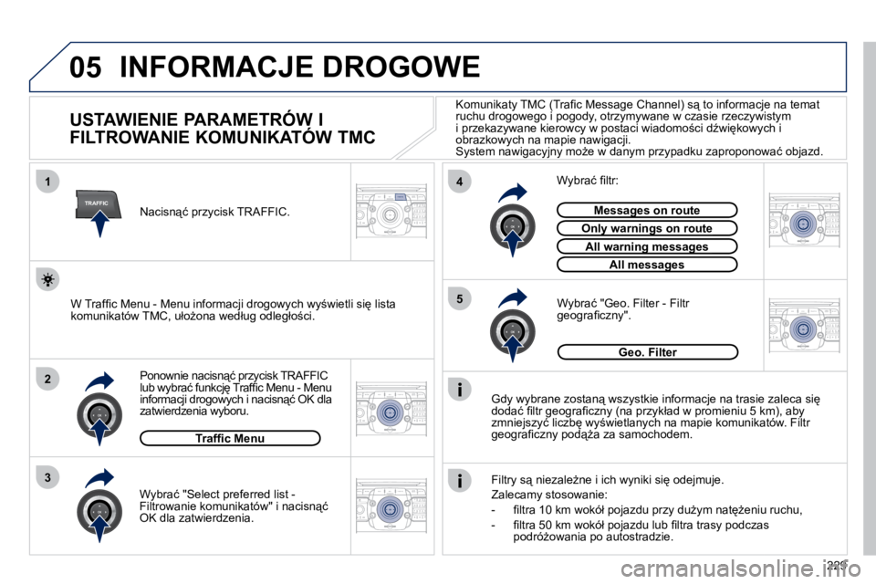 PEUGEOT 3008 2010.5  Instrukcja obsługi (in Polish) 229
05
2
ABC 3
DEF
5
JKL
4
GHI 6
MNO8
TUV
7
PQRS 9
WXYZ0
* #
1
RADIO MEDIA
NAV ESC
TRAFFICSETUP
ADDR 
BOOK
2
ABC 3
DEF
5
JKL
4
GHI 6
MNO8
TUV
7
PQRS 9
WXYZ0
* #
1
RADIO MEDIA
NAV ESC TRAFFIC
SETUP
ADD