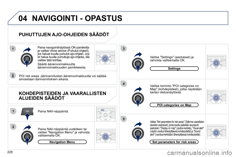 PEUGEOT 3008 2010.5  Omistajan Käsikirja (in Finnish) 228
2
ABC 3
DEF
5
JKL
4
GHI 6
MNO8
TUV
7
PQRS 9
WXYZ0
* #
1
RADIO MEDIA
NAVESC TRAFFIC
SETUP
ADDR 
BOOKNAV
13
4
5
2
ABC 3
DEF
5
JKL
4
GHI 6
MNO8
TUV
7
PQRS 9
WXYZ0
* #
1
RADIO MEDIA
NAV ESC TRAFFIC
SE