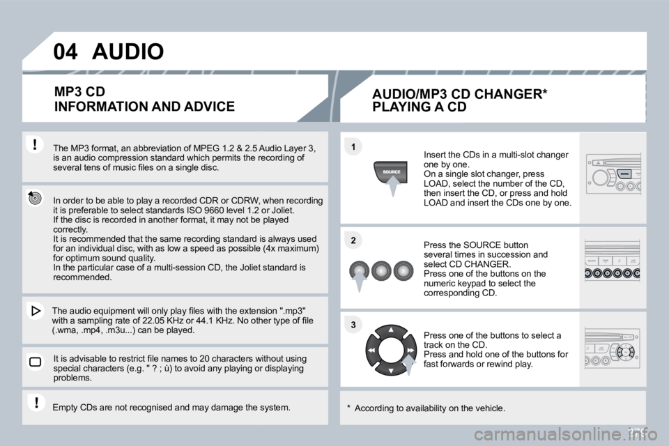 PEUGEOT 3008 2010  Owners Manual 279
�0�4
�1�1
�2�2
�3�3
� � �T�h�e� �M�P�3� �f�o�r�m�a�t�,� �a�n� �a�b�b�r�e�v�i�a�t�i�o�n� �o�f� �M�P�E�G� �1�.�2� �&� �2�.�5� �A�u�d�i�o� �L�a�y�e�r� �3�,� � � �T�h�e� �M�P�3� �f�o�r�m�a�t�,� �a�n� 