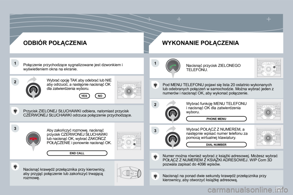 PEUGEOT 3008 2008.5  Instrukcja obsługi (in Polish) 225
3
�1�1
�2
3
�2
� �N�a�c�i�s�n"�ć� �k�r�a�w
�dE� �p�r�z�e�ł"�c�z�n�i�k�a� �p�r�z�y� �k�i�e�r�o�w�n�i�c�y�,� �a�b�y� �p�r�z�y�j"�ć� �p�o�ł"�c�z�e�n�i�e� �l�u�b� �z�a�k�o1�