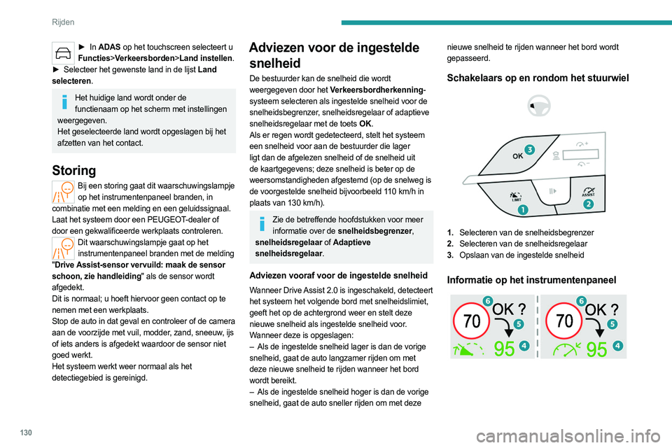 PEUGEOT 308 2024  Instructieboekje (in Dutch) 130
Rijden
 
Zonder advies vooraf voor de ingestelde 
snelheid
 
 
Zonder advies vooraf voor de ingestelde 
snelheid
4.Huidige ingestelde snelheid
5. Vraag voor opslaan snelheid
6. Huidige gedetecteer PEUGEOT 308 2024  Instructieboekje (in Dutch) 130
Rijden
 
Zonder advies vooraf voor de ingestelde 
snelheid
 
 
Zonder advies vooraf voor de ingestelde 
snelheid
4.Huidige ingestelde snelheid
5. Vraag voor opslaan snelheid
6. Huidige gedetecteer