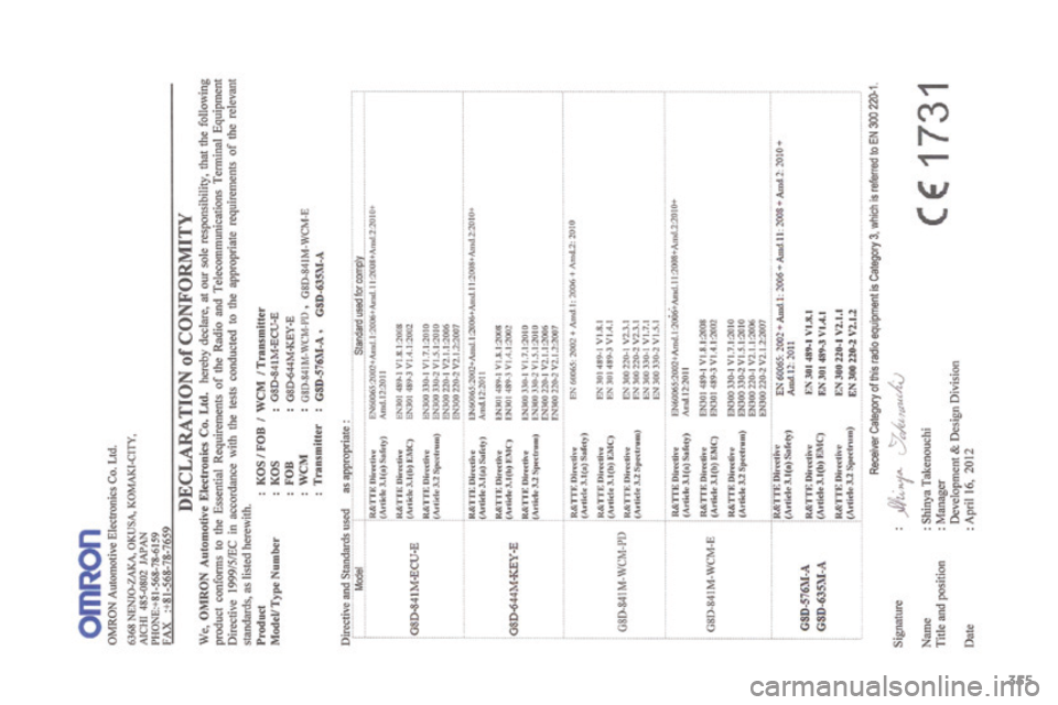 PEUGEOT 4008 2017 Manual del propietario (in Spanish) 355
4008_es_Chap12_certificats_ed01-2016 PEUGEOT 4008 2017 Manual del propietario (in Spanish) 355
4008_es_Chap12_certificats_ed01-2016