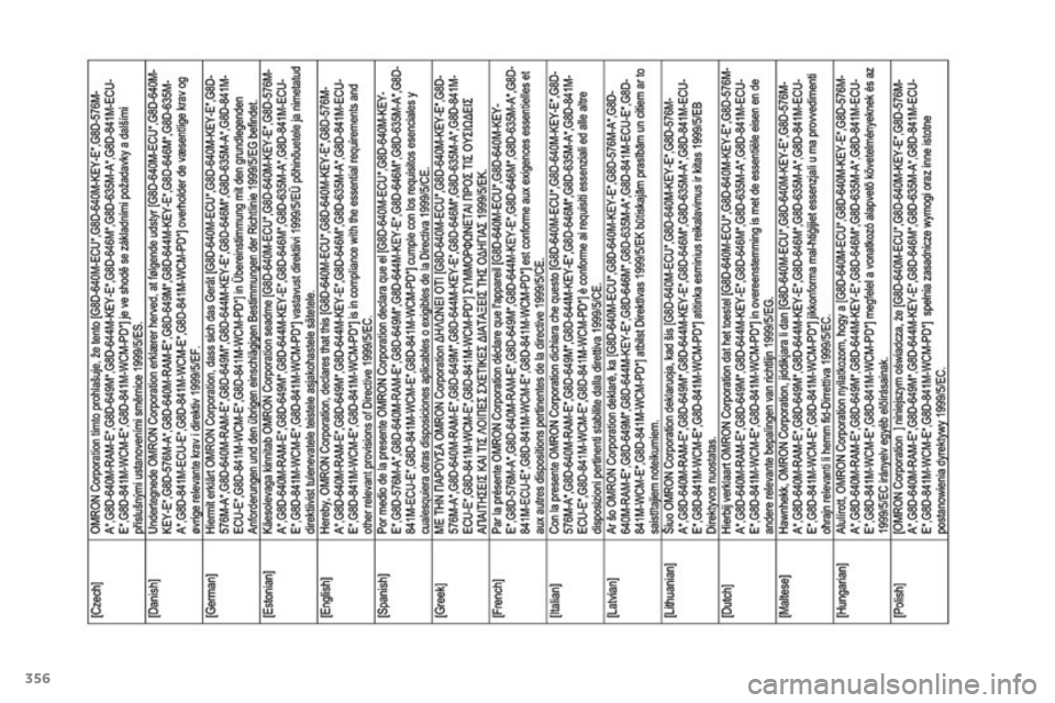 PEUGEOT 4008 2017 Bruksanvisningar (in Swedish) 356
4008_sv_Chap12_certificats_ed01-2016 PEUGEOT 4008 2017 Bruksanvisningar (in Swedish) 356
4008_sv_Chap12_certificats_ed01-2016
