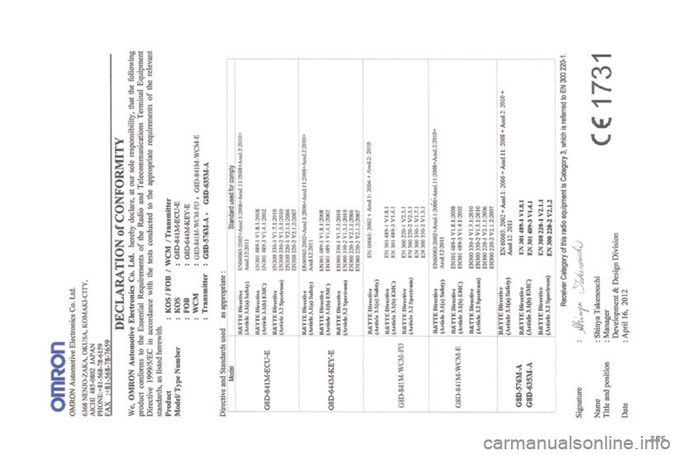 PEUGEOT 4008 2017 Návod na použití (in Czech) 355
4008_cs_Chap12_certificats_ed01-2016 PEUGEOT 4008 2017 Návod na použití (in Czech) 355
4008_cs_Chap12_certificats_ed01-2016