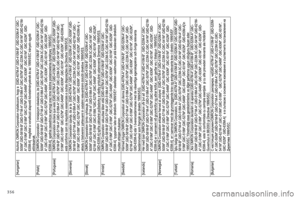 PEUGEOT 4008 2014  Bruksanvisningar (in Swedish) 356 