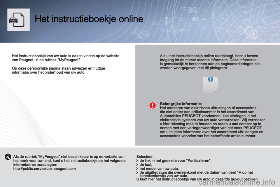 PEUGEOT 4008 2012  Instructieboekje (in Dutch) 