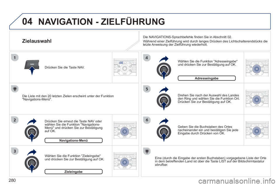 PEUGEOT 5008 2014  Betriebsanleitungen (in German) 280
04
NAV2ABC3DEF5JKL4GHI6MNO8TUV7PQRS9WXYZ0*#
1RADIO MEDIANAV TRAFFIC
SETUPADDR
BOOK
2ABC3DEF5JKL4GHI6MNO8TUV7PQRS9WXYZ0*#
1RADIO MEDIANAV TRAFFIC
SETUPADDR
BOOK
2ABC3DEF5JKL4GHI6MNO8TUV7PQRS9WXYZ0*