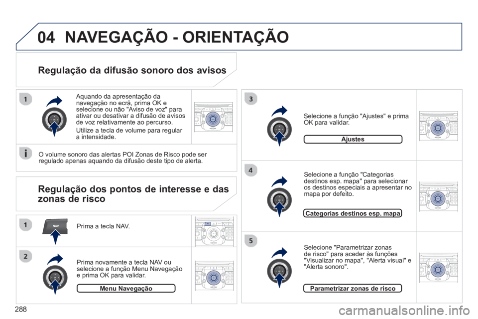 PEUGEOT 5008 2014  Manual de utilização (in Portuguese) 288
NAV
04
2ABC3DEF5JKL4GHI6MNO8TUV7PQRS9WXYZ0*#
1RADIO MEDIANAV TRAFFIC
SETUPADDR
BOOK
2ABC3DEF5JKL4GHI6MNO8TUV7PQRS9WXYZ0*#
1RADIO MEDIANAV TRAFFIC
SETUPADDR
BOOK
2ABC3DEF5JKL4GHI6MNO8TUV7PQRS9WXYZ0
