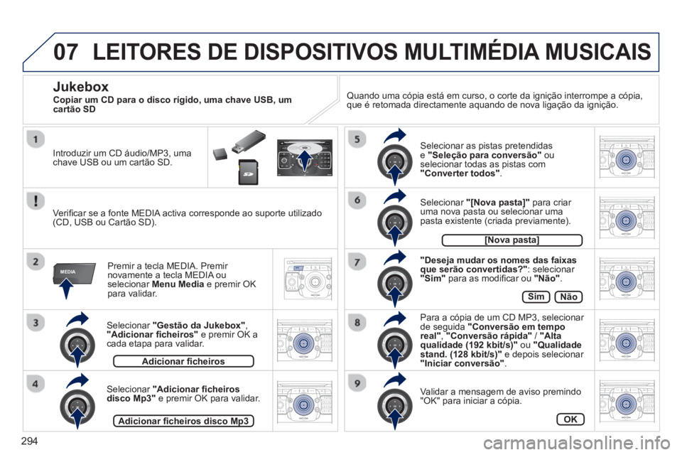 PEUGEOT 5008 2014 Manual de utilização (in Portuguese) 294
07
MEDIA
2ABC3DEF5JKL4GHI6MNO8TUV7PQRS9WXYZ0*#
1RADIO MEDIANAV ESC TRAFFIC
SETUPADDR
BOOK
2ABC3DEF5JKL4GHI6MNO8TUV7PQRS9WXYZ0*#
1RADIO MEDIANAV TRAFFIC
SETUPADDR
BOOK
2ABC3DEF5JKL4GHI6MNO8TUV7PQRS PEUGEOT 5008 2014 Manual de utilização (in Portuguese) 294
07
MEDIA
2ABC3DEF5JKL4GHI6MNO8TUV7PQRS9WXYZ0*#
1RADIO MEDIANAV ESC TRAFFIC
SETUPADDR
BOOK
2ABC3DEF5JKL4GHI6MNO8TUV7PQRS9WXYZ0*#
1RADIO MEDIANAV TRAFFIC
SETUPADDR
BOOK
2ABC3DEF5JKL4GHI6MNO8TUV7PQRS