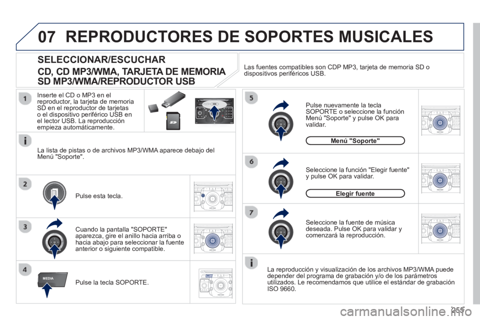 PEUGEOT 5008 2013 Manual del propietario (in Spanish) 255
07
MEDIA
2ABC3DEF5JKL4GHI6MNO8TUV7PQRS9WXYZ0*#
1RADIO MEDIANAV ESC TRAFFIC
SETUPADDR
BOOK
2ABC3DEF5JKL4GHI6MNO8TUV7PQRS9WXYZ0*#
1RADIO MEDIANAV TRAFFIC
SETUPADDR
BOOK
2ABC3DEF5JKL4GHI6MNO8TUV7PQRS PEUGEOT 5008 2013 Manual del propietario (in Spanish) 255
07
MEDIA
2ABC3DEF5JKL4GHI6MNO8TUV7PQRS9WXYZ0*#
1RADIO MEDIANAV ESC TRAFFIC
SETUPADDR
BOOK
2ABC3DEF5JKL4GHI6MNO8TUV7PQRS9WXYZ0*#
1RADIO MEDIANAV TRAFFIC
SETUPADDR
BOOK
2ABC3DEF5JKL4GHI6MNO8TUV7PQRS