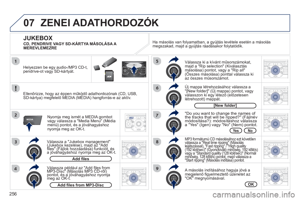 PEUGEOT 5008 2013  Kezelési útmutató (in Hungarian) 256
07
MEDIA
2ABC3DEF5JKL4GHI6MNO8TUV7PQRS9WXYZ0*#
1RADIO MEDIANAV ESC TRAFFIC
SETUPADDR
BOOK
2ABC3DEF5JKL4GHI6MNO8TUV7PQRS9WXYZ0*#
1RADIO MEDIANAV TRAFFIC
SETUPADDR
BOOK
2ABC3DEF5JKL4GHI6MNO8TUV7PQRS