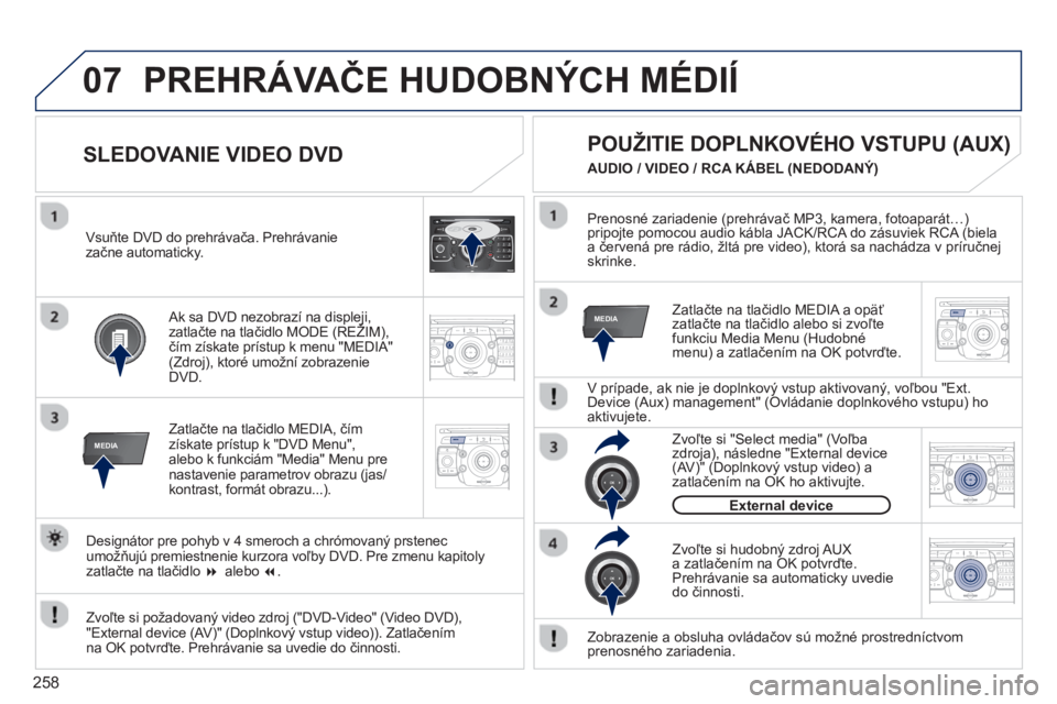 PEUGEOT 5008 2013 Návod na použitie (in Slovakian) 258
07
MEDIA
2ABC3DEF5JKL4GHI6MNO8TUV7PQRS9WXYZ0*#
1RADIO MEDIANAV ESC TRAFFIC
SETUPADDR
BOOK
MEDIA
2ABC3DEF5JKL4GHI6MNO8TUV7PQRS9WXYZ0*#
1RADIO MEDIANAV TRAFFIC
SETUPADDR
BOOK
2ABC3DEF5JKL4GHI6MNO8TU PEUGEOT 5008 2013 Návod na použitie (in Slovakian) 258
07
MEDIA
2ABC3DEF5JKL4GHI6MNO8TUV7PQRS9WXYZ0*#
1RADIO MEDIANAV ESC TRAFFIC
SETUPADDR
BOOK
MEDIA
2ABC3DEF5JKL4GHI6MNO8TUV7PQRS9WXYZ0*#
1RADIO MEDIANAV TRAFFIC
SETUPADDR
BOOK
2ABC3DEF5JKL4GHI6MNO8TU