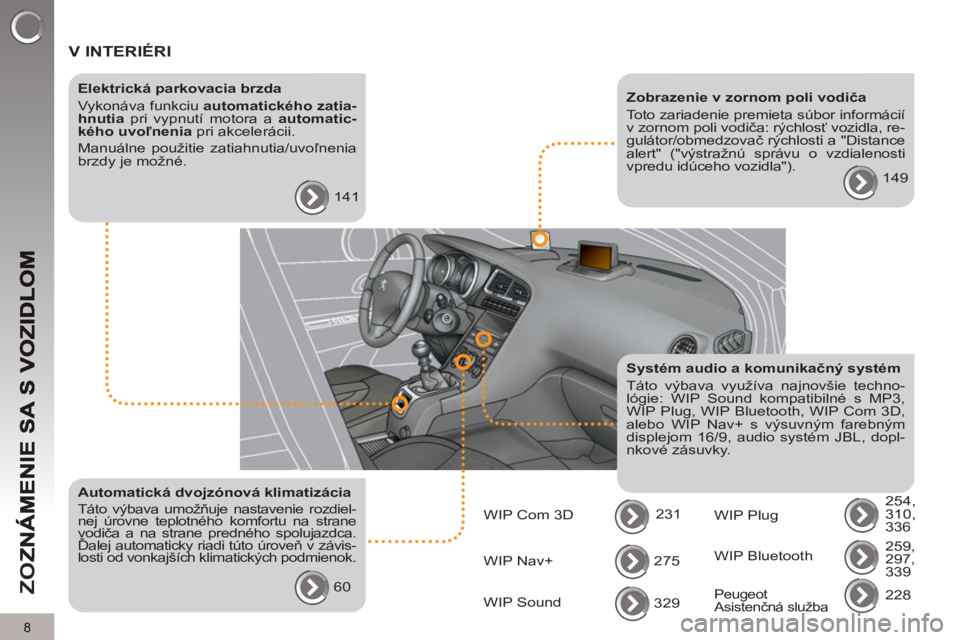 PEUGEOT 5008 2013 Návod na použitie (in Slovakian) ZO
Z
8
V INTERIÉRI
Elektrická parkovacia brzda
Vykonáva funkciu automatického zatia-
hnutia
pri vypnutí motora a automatic-
kého uvoľnenia
pri akcelerácii.
Manuálne použit PEUGEOT 5008 2013 Návod na použitie (in Slovakian) ZO
Z
8
V INTERIÉRI
Elektrická parkovacia brzda
Vykonáva funkciu automatického zatia-
hnutia
pri vypnutí motora a automatic-
kého uvoľnenia
pri akcelerácii.
Manuálne použit