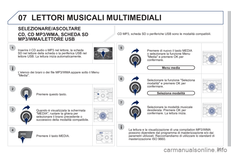 PEUGEOT 5008 2012  Manuale duso (in Italian) 251
07
4
5
6
3
MEDIA
2ABC3DEF5JKL4GHI6MNO8TUV7PQRS9WXYZ0*#
1RADIO MEDIANAV ESC TRAFFIC
SETUPADDR
BOOK
2
7
2ABC3DEF5JKL4GHI6MNO8TUV7PQRS9WXYZ0*#
1RADIO MEDIANAV ESC TRAFFIC
SETUPADDR
BOOK
2ABC3DEF5JKL4