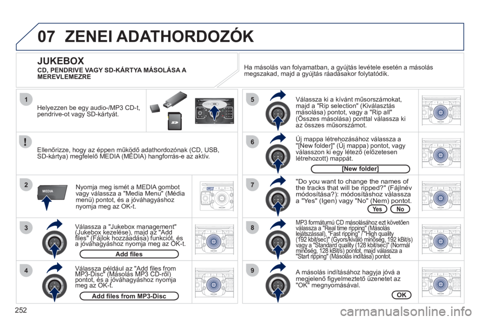 PEUGEOT 5008 2012 Kezelési útmutató (in Hungarian) 252
07
1
3
4
2
5
7
8
6
9
MEDIA
2ABC3DEF5JKL4GHI6MNO8TUV7PQRS9WXYZ0*#
1RADIO MEDIANAV ESC TRAFFIC
SETUPADDR
BOOK
2ABC3DEF5JKL4GHI6MNO8TUV7PQRS9WXYZ0*#
1RADIO MEDIANAV ESC TRAFFIC
SETUPADDR
BOOK
2ABC3DE PEUGEOT 5008 2012 Kezelési útmutató (in Hungarian) 252
07
1
3
4
2
5
7
8
6
9
MEDIA
2ABC3DEF5JKL4GHI6MNO8TUV7PQRS9WXYZ0*#
1RADIO MEDIANAV ESC TRAFFIC
SETUPADDR
BOOK
2ABC3DEF5JKL4GHI6MNO8TUV7PQRS9WXYZ0*#
1RADIO MEDIANAV ESC TRAFFIC
SETUPADDR
BOOK
2ABC3DE