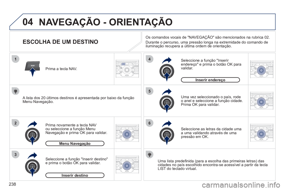 PEUGEOT 5008 2012 Manual de utilização (in Portuguese) 238
04
NAV
1
2
3
4
5
6
2ABC3DEF5JKL4GHI6MNO8TUV7PQRS9WXYZ0*#
1RADIO MEDIANAV ESC TRAFFIC
SETUPADDR
BOOK
2ABC3DEF5JKL4GHI6MNO8TUV7PQRS9WXYZ0*#
1RADIO MEDIANAV ESC TRAFFIC
SETUPADDR
BOOK
2ABC3DEF5JKL4GH PEUGEOT 5008 2012 Manual de utilização (in Portuguese) 238
04
NAV
1
2
3
4
5
6
2ABC3DEF5JKL4GHI6MNO8TUV7PQRS9WXYZ0*#
1RADIO MEDIANAV ESC TRAFFIC
SETUPADDR
BOOK
2ABC3DEF5JKL4GHI6MNO8TUV7PQRS9WXYZ0*#
1RADIO MEDIANAV ESC TRAFFIC
SETUPADDR
BOOK
2ABC3DEF5JKL4GH