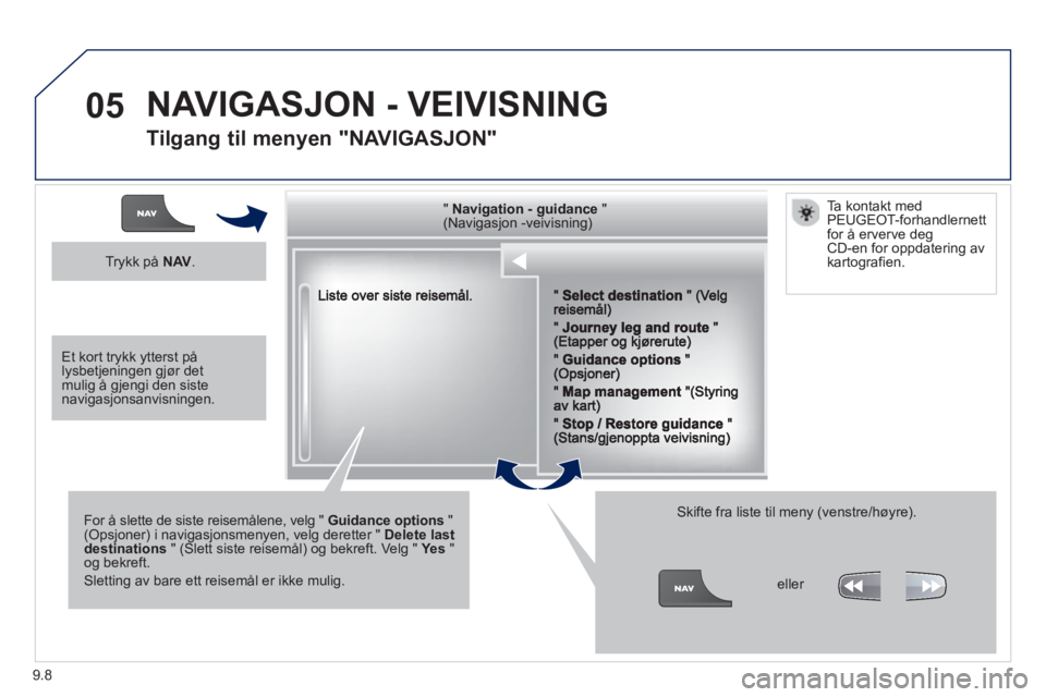 PEUGEOT 807 2013 Instruksjoner for bruk (in Norwegian) 9.8
05
""""""""""""ggggggggggNavigation guidanceNavigation guidanceNavigation guidanceNavigation guidanceNavigation guidanceNavigation - guidanceNavigation - guidanceNavigation - guidanceNavigation - PEUGEOT 807 2013 Instruksjoner for bruk (in Norwegian) 9.8
05
""""""""""""ggggggggggNavigation guidanceNavigation guidanceNavigation guidanceNavigation guidanceNavigation guidanceNavigation - guidanceNavigation - guidanceNavigation - guidanceNavigation -