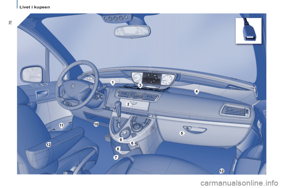 PEUGEOT 807 2013  Instruksjoner for bruk (in Norwegian) 76
   
 
Livet i kupeen  
  