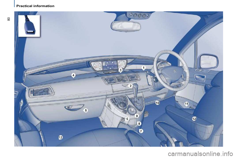 PEUGEOT 807 2009.5. Manual PDF �8�0
   Practical information     
