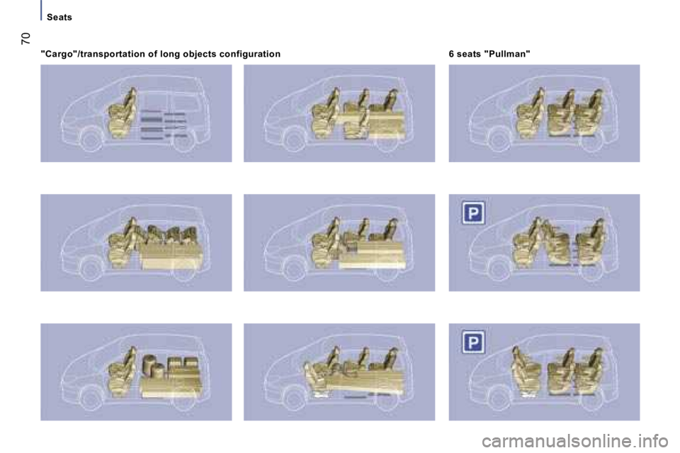PEUGEOT 807 2007.5 Repair Manual �S�e�a�t�s
�7�0
�"�C�a�r�g�o�"�/�t�r�a�n�s�p�o�r�t�a�t�i�o�n� �o�f� �l�o�n�g� �o�b�j�e�c�t�s� �c�o�n�f�i�g�u�r�a�t�i�o�n�6� �s�e�a�t�s� �"�P�u�l�l�m�a�n�"          
