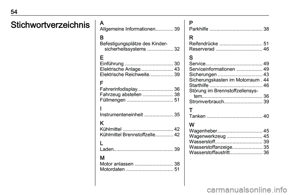 PEUGEOT EXPERT 2023 Betriebsanleitungen (in German) 54
Stichwortverzeichnis A
Allgemeine Informationen .............39
B
Befestigungsplätze des Kinder‐ sicherheitssystems ...................32
E Einführung ................................... 30
E PEUGEOT EXPERT 2023 Betriebsanleitungen (in German) 54
Stichwortverzeichnis A
Allgemeine Informationen .............39
B
Befestigungsplätze des Kinder‐ sicherheitssystems ...................32
E Einführung ................................... 30
E
