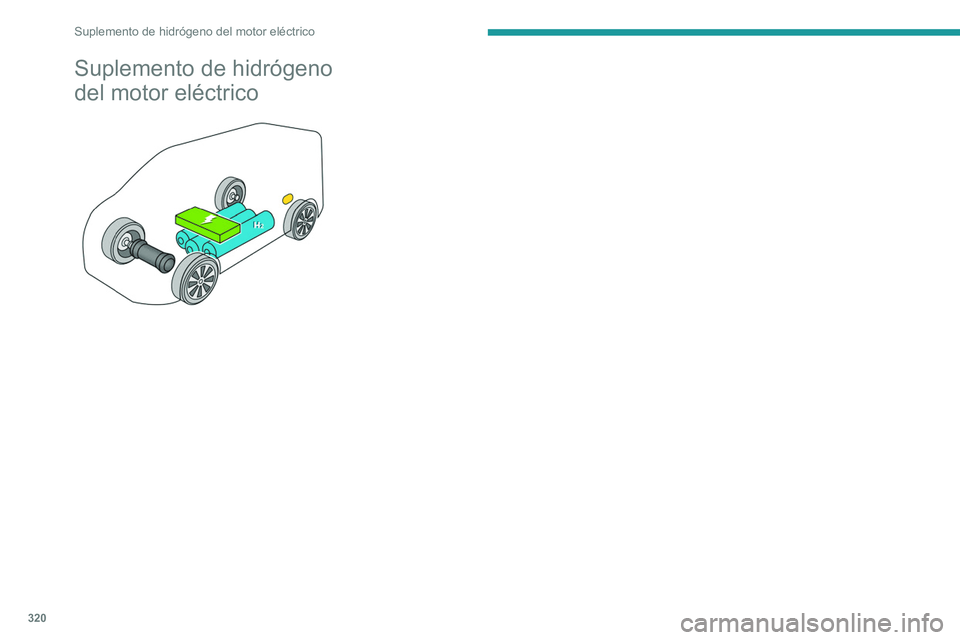 PEUGEOT EXPERT 2023  Manual del propietario (in Spanish) 320
Suplemento de hidrógeno del motor eléctrico
Suplemento de hidrógeno 
del motor eléctrico
 
     