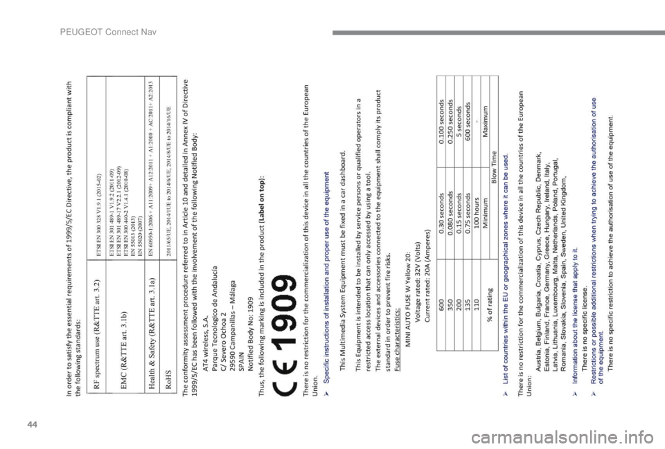 PEUGEOT EXPERT 2018 Manuale duso (in Italian) 44
P PEUGEOT EXPERT 2018 Manuale duso (in Italian) 44
P
