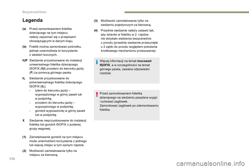 PEUGEOT EXPERT 2018  Instrukcja obsługi (in Polish) 172
(a)Przed zamontowaniem fotelika 
dziecięcego na tym miejscu 
należy zapoznać się z przepisami 
obowiązującymi w danym kraju.
(b) Fotelik można zamontować pośrodku, 
jednak uniemożliwia t PEUGEOT EXPERT 2018  Instrukcja obsługi (in Polish) 172
(a)Przed zamontowaniem fotelika 
dziecięcego na tym miejscu 
należy zapoznać się z przepisami 
obowiązującymi w danym kraju.
(b) Fotelik można zamontować pośrodku, 
jednak uniemożliwia t