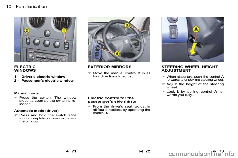PEUGEOT PARTNER VP 2007  Owners Manual �1�0 �-
�E�L�E�C�T�R�I�C�  
�W�I�N�D�O�W�S
�1� �-�  �D�r�i�v�e�r�’�s� �e�l�e�c�t�r�i�c� �w�i�n�d�o�w 
�2� �-�  �P�a�s�s�e�n�g�e�r�’�s� �e�l�e�c�t�r�i�c� �w�i�n�d�o�w�.
�E�X�T�E�R�I�O�R� �M�I�R�R�O