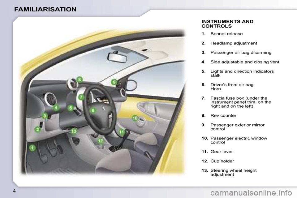 Peugeot 107 Dag 2006.5  Owners Manual 