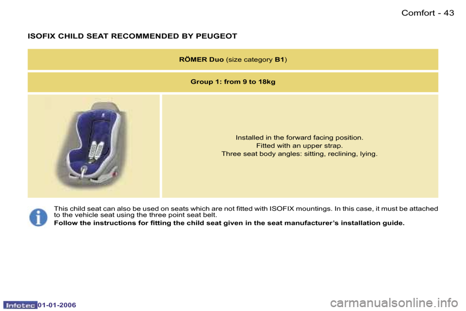 Peugeot 107 Dag 2006 Service Manual �4�3�C�o�m�f�o�r�t�-
�0�1�-�0�1�-�2�0�0�6
�I�S�O�F�I�X� �C�H�I�L�D� �S�E�A�T� �R�E�C�O�M�M�E�N�D�E�D� �B�Y� �P�E�U�G�E�O�T
�R�Ö�M�E�R� �D�u�o� �(�s�i�z�e� �c�a�t�e�g�o�r�y�  �B�1�)
�G�r�o�u�p� �1�:� 