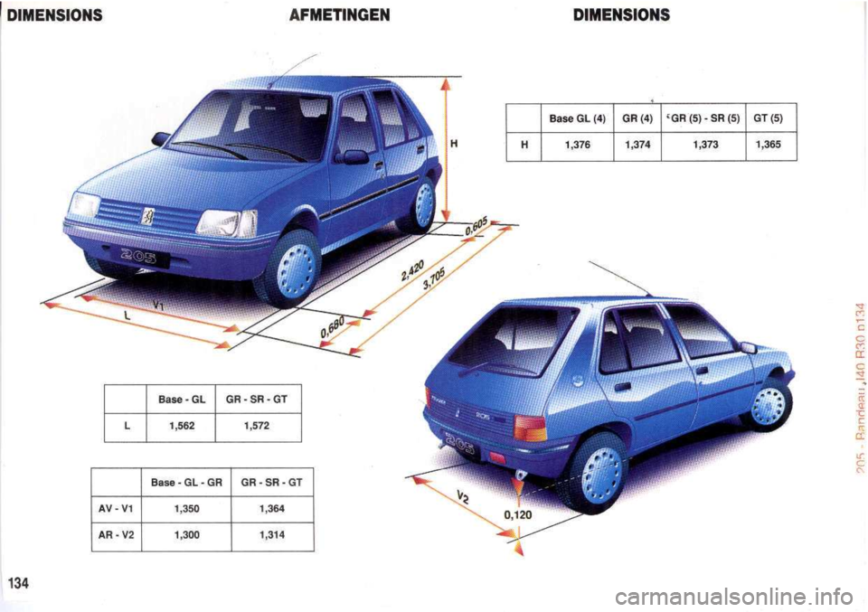 Peugeot 205 Dag 1998.5  Owners Manual 