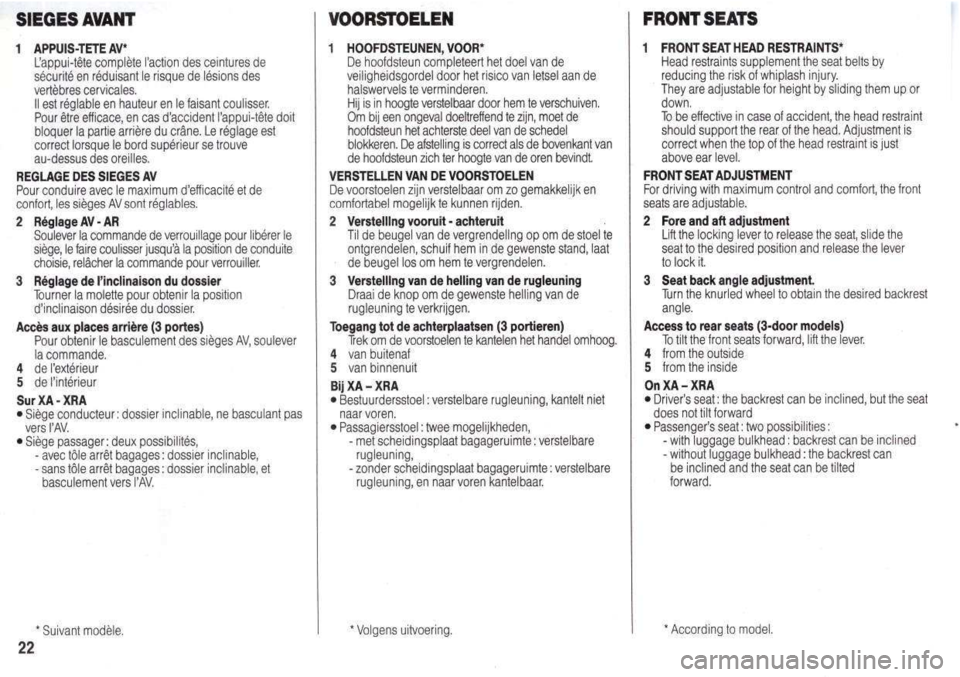 Peugeot 205 Dag 1998.5 User Guide 