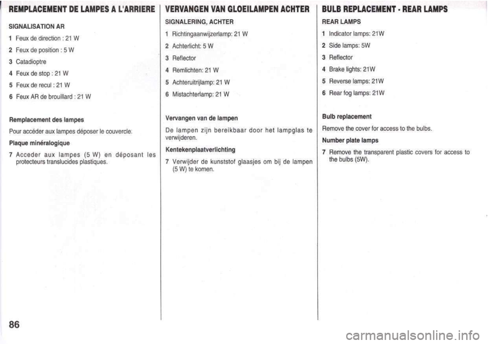 Peugeot 205 Dag 1998.5 Manual PDF Peugeot 205 Dag 1998.5 Manual PDF
