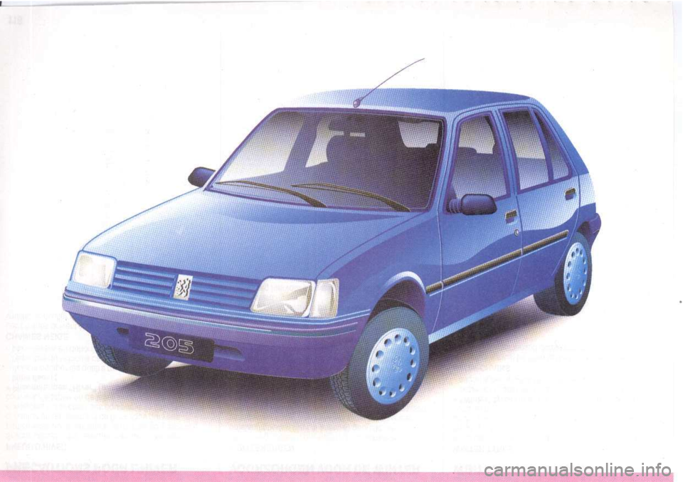 Peugeot 205 Dag 1995.5 Owners Manual Peugeot 205 Dag 1995.5 Owners Manual