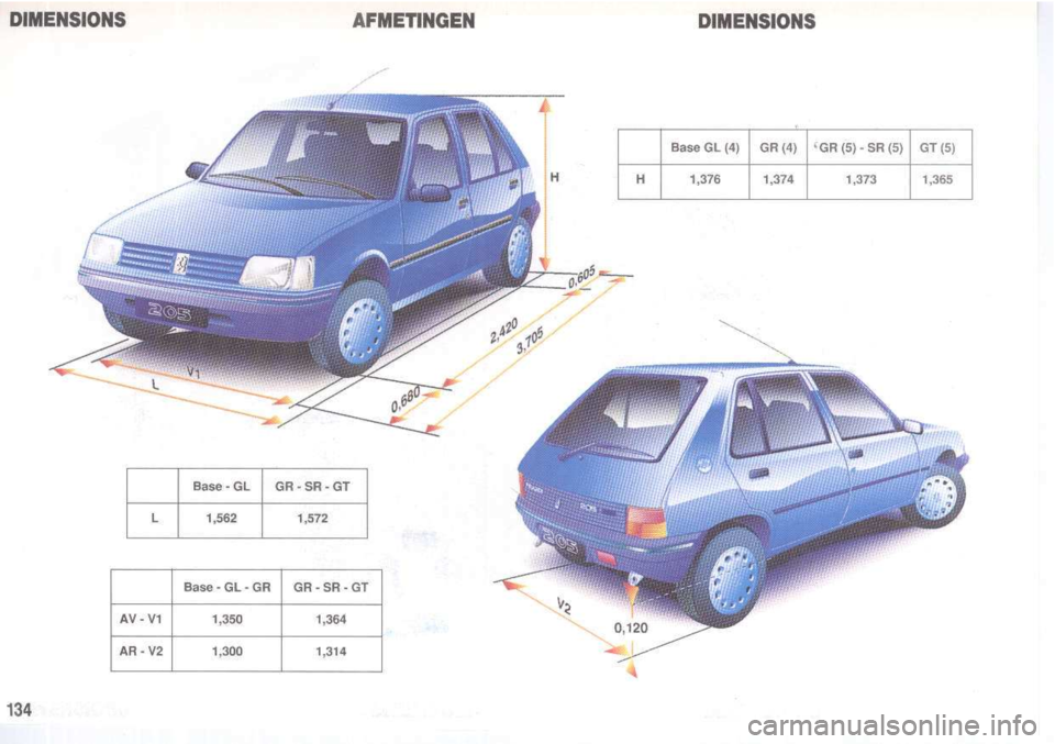 Peugeot 205 Dag 1995.5  Owners Manual 
