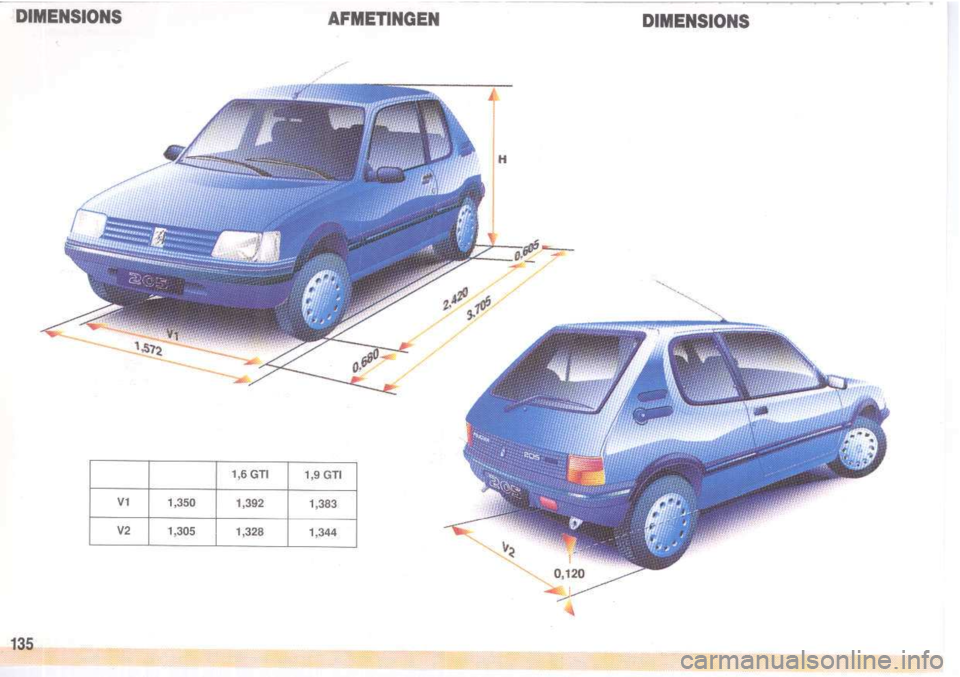 Peugeot 205 Dag 1995.5  Owners Manual 